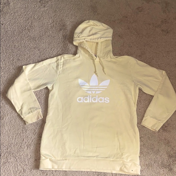 pastel yellow adidas hoodie